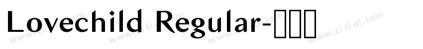 Lovechild Regular字体转换
